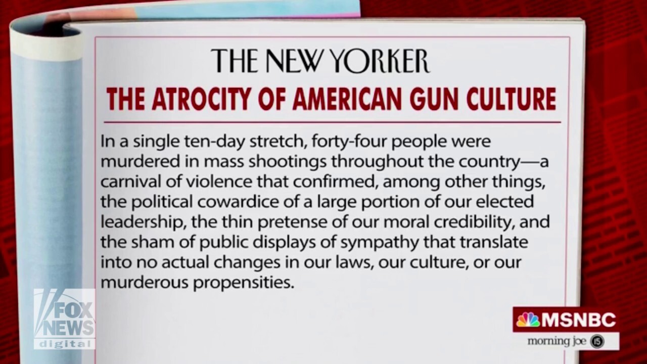 Morning Joe speaking to New Yorker author Jelani Cobb about his new article on America's gun culture