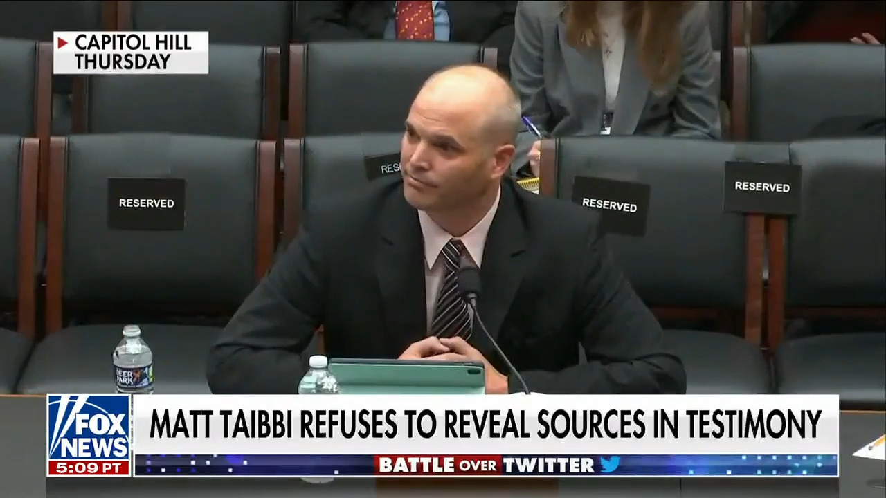 Matt Taibbi refuses to reveal sources in Twitter Files testimony