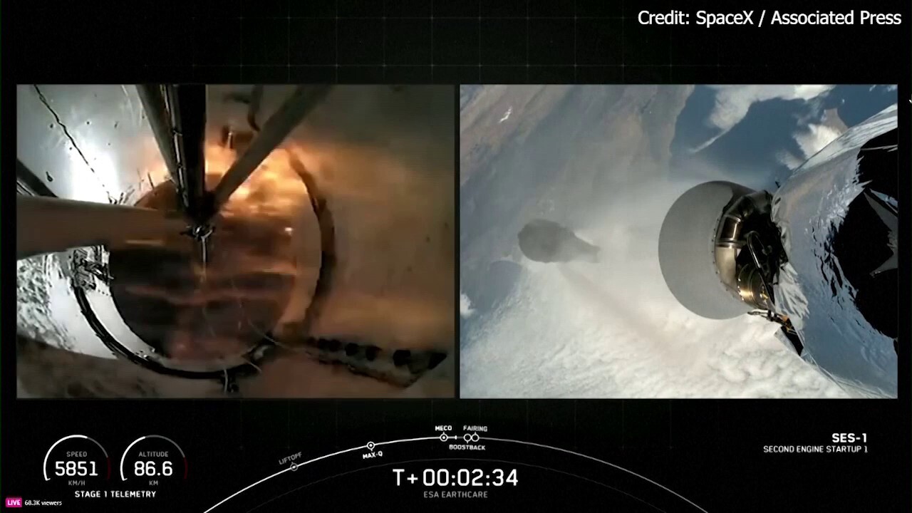 SpaceX Falcon 9 изстреля сателита Earth Cloud Aerosol and Radiation