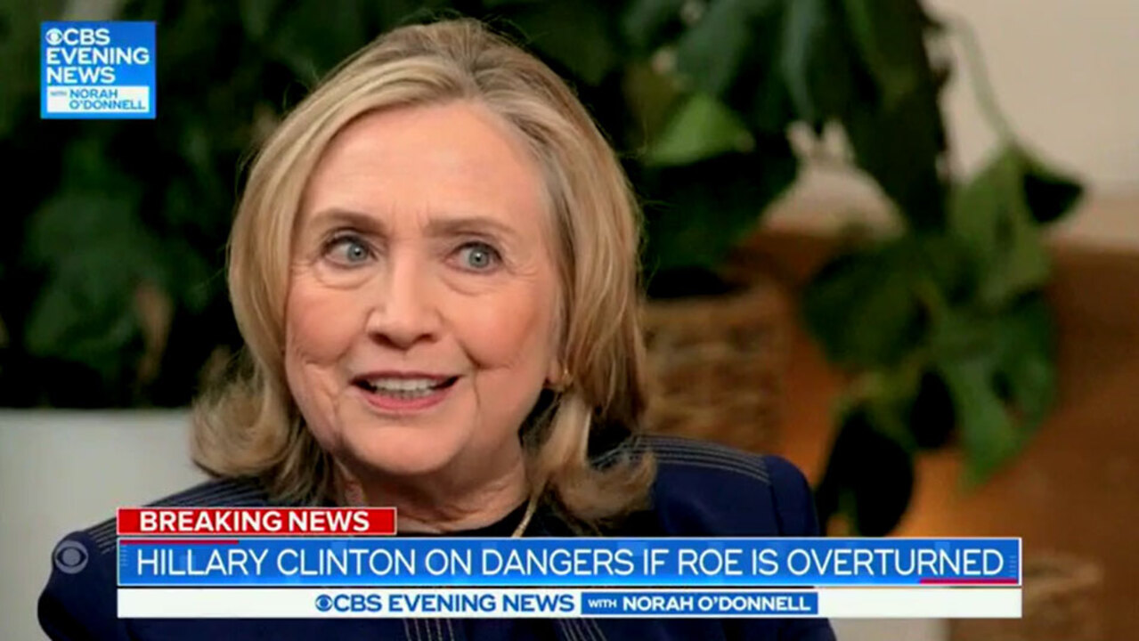 Hillary Clinton frets to CBS over potential end to Roe v Wade: 'Incredibly dangerous'