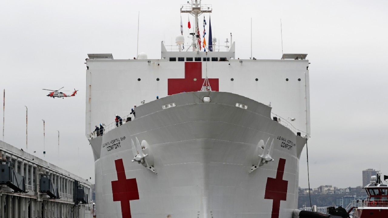 USNS Comfort begins accepting patients to ease strain of COVID-19 in New York City 