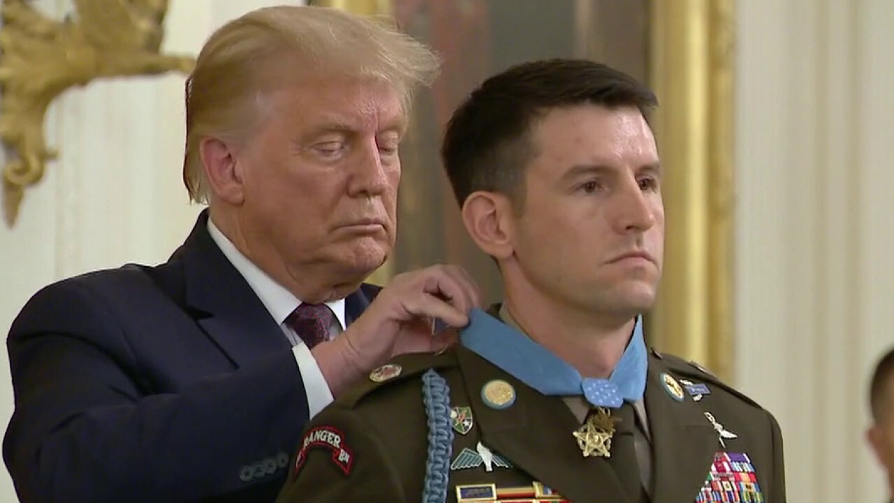 President Trump presents Medal of Honor to Army Sgt. Major Thomas Payne
