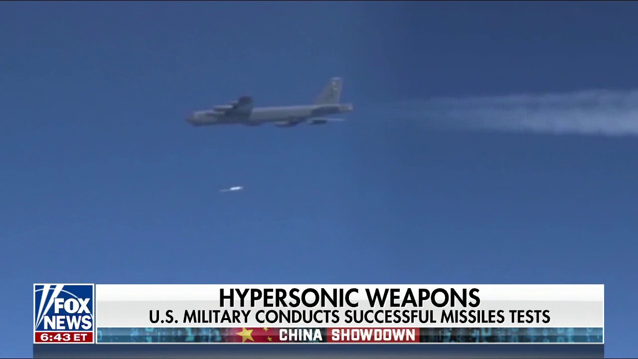 US falling behind China on hypersonic weapons development