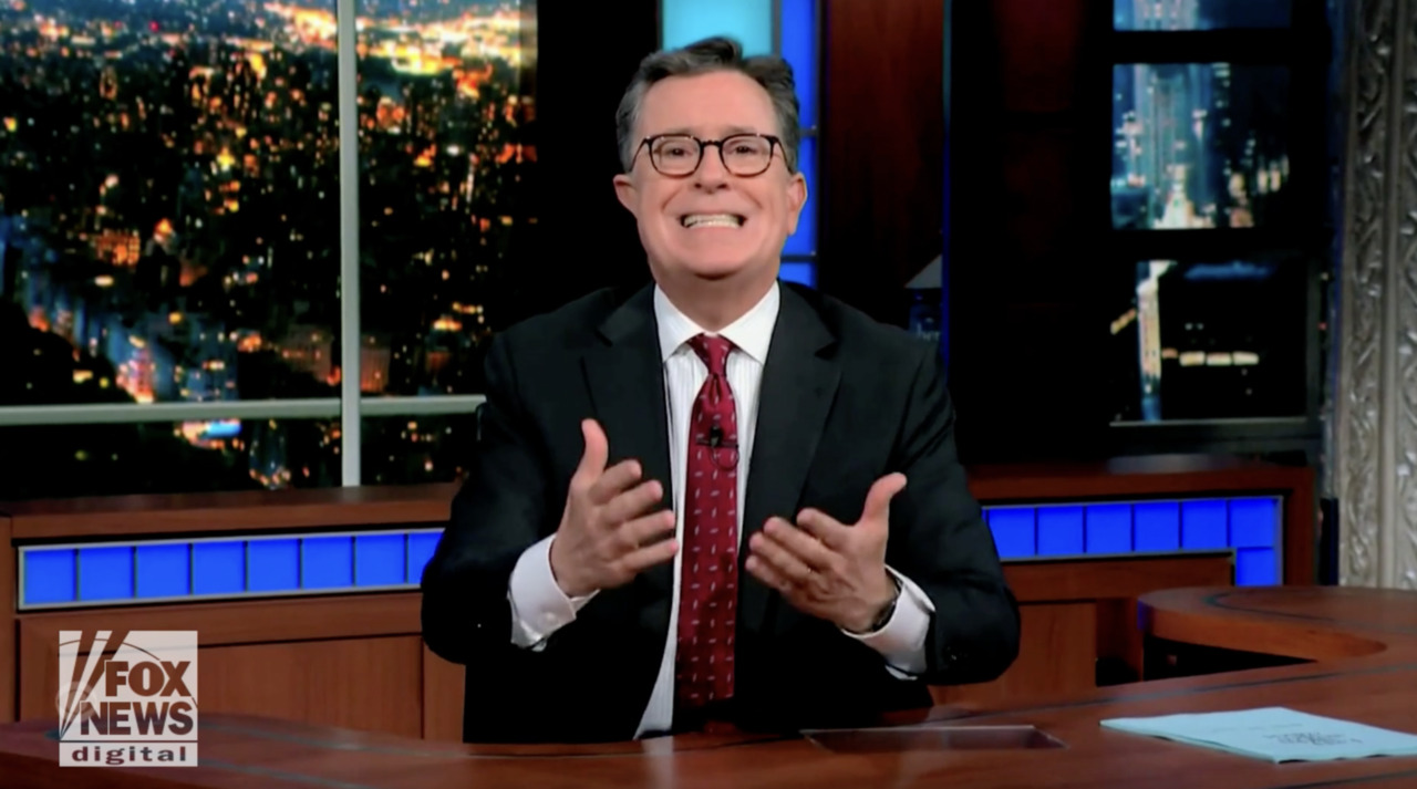 Colbert makes mocking apology after falsely saying person Tudor Dixon mentioned at debate didn't exist