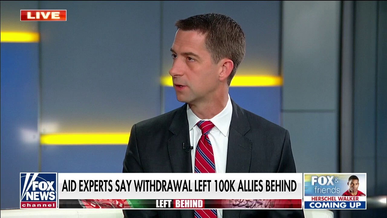 Tom Cotton blasts White House on lack of Afghan refugee vetting: 'Joe Biden screwed it up'