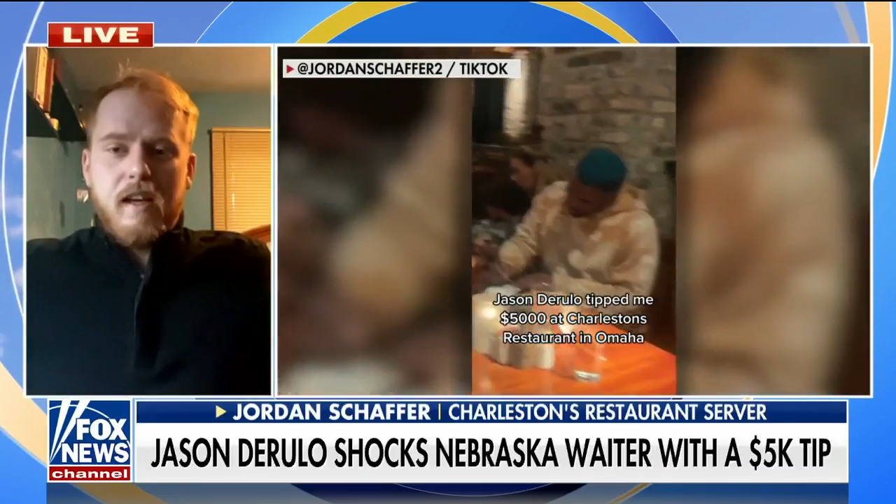 Nebraska server receives $5,000 tip from singer Jason Derulo: 'Insane'