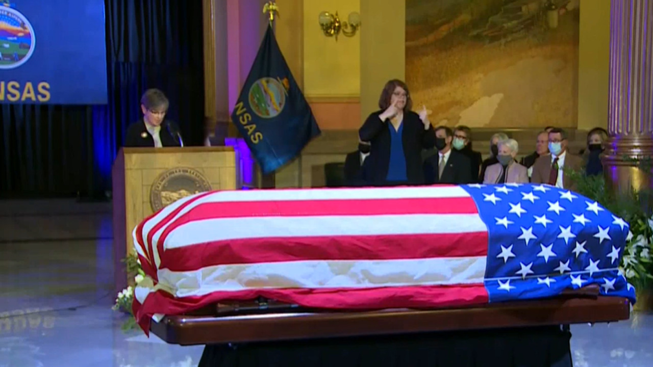 Memorial service for former US Senator Bob Dole at Kansas Capitol