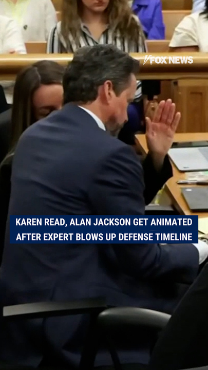 SHAKEN, NOT STIRRED: After the defense timeline was blown up by an expert on the case, Karen Read and Alan Jackson appeared to have a heated talk in the courtroom
