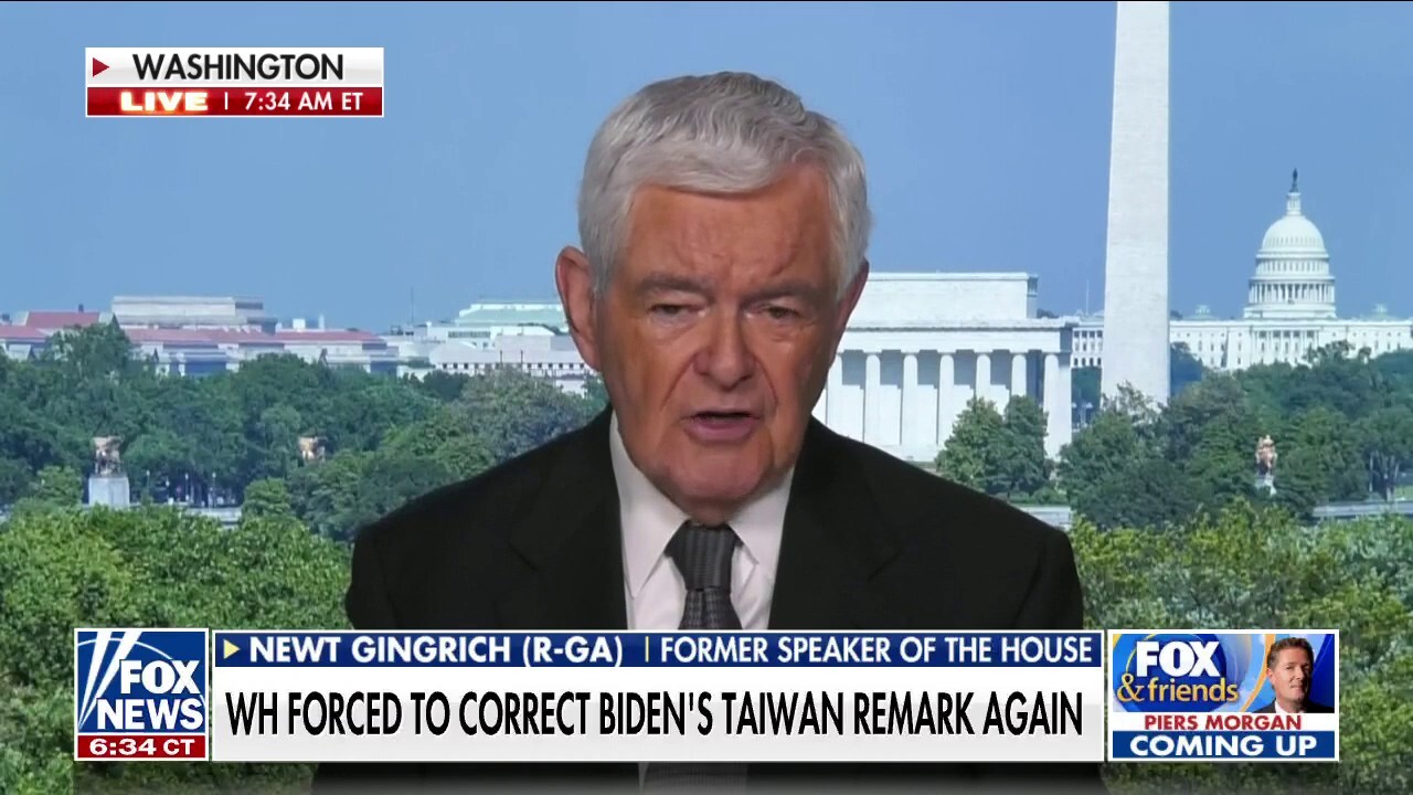 Gingrich touts Biden's Taiwan remarks after he pledged US support against China: 'Biden was right and his staff is nuts'