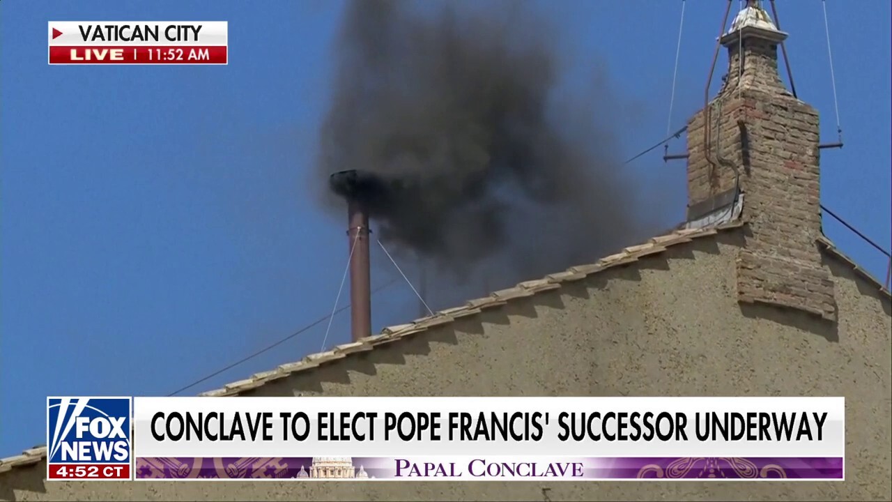 Black smoke emerges, no pope selected during morning conclave vote