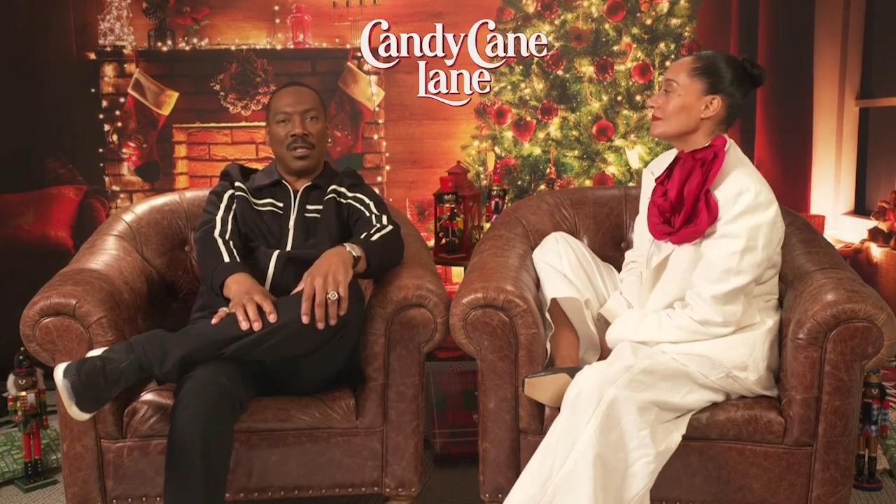 Festive Fun with Eddie Murphy & Tracee Ellis Ross for "Candy Cane Lane"