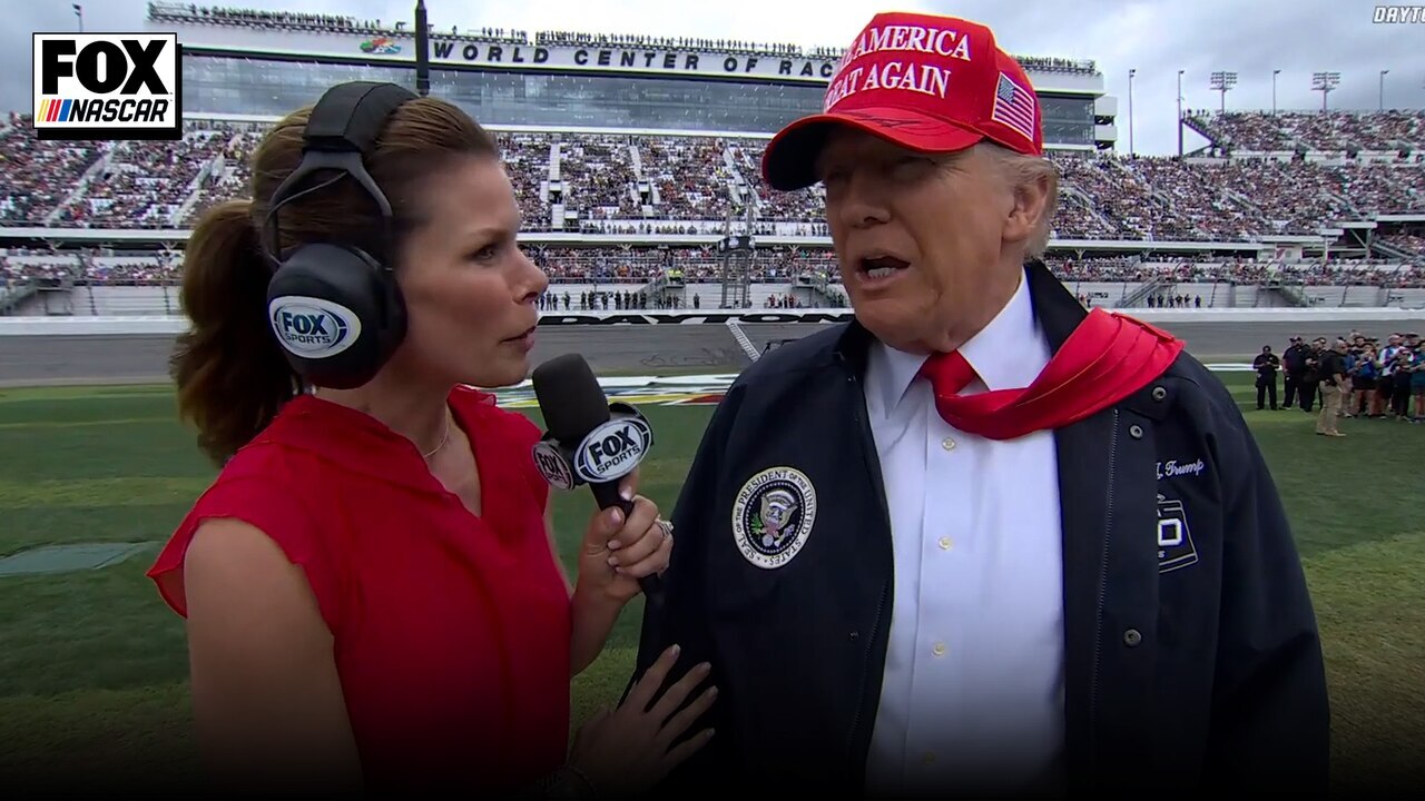 Daytona 500: President Donald Trump speaks with Jamie Little ahead of the race | NASCAR on FOX