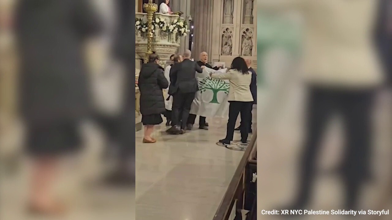 Pro-Palestinian protesters interrupt Holy Saturday mass at St. Patrick's Cathedral in New York