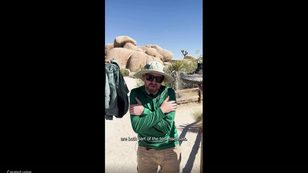 Search and Rescue volunteers show to dress for desert exploration at Joshua Tree