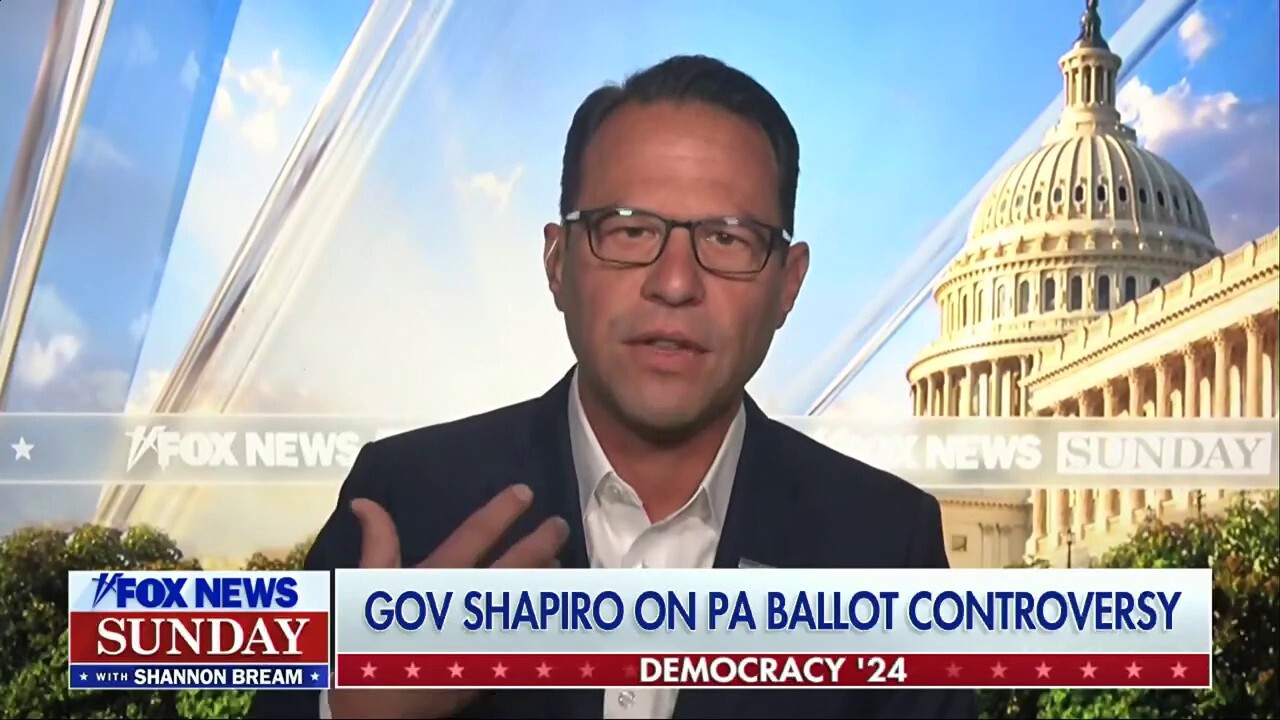 Pennsylvania Governor Josh Shapiro discusses his state’s ongoing ballot controversy and its potential impact on the 2024 election on ‘Fox News Sunday.’