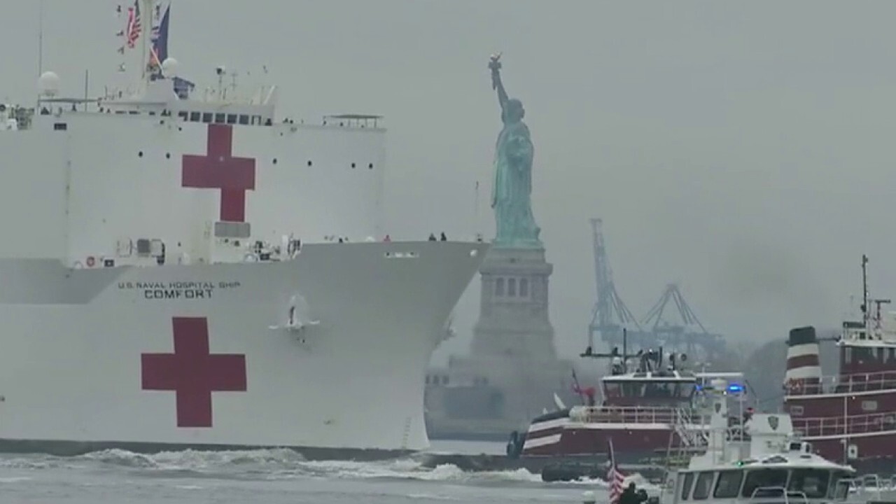 USNS Comfort docks in NYC 12 days early to bring relief to hospitals