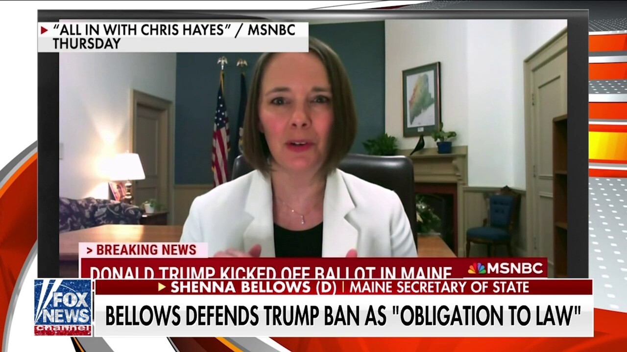 Maine secretary of state defends Trump ballot ban: 'Obligation to law'