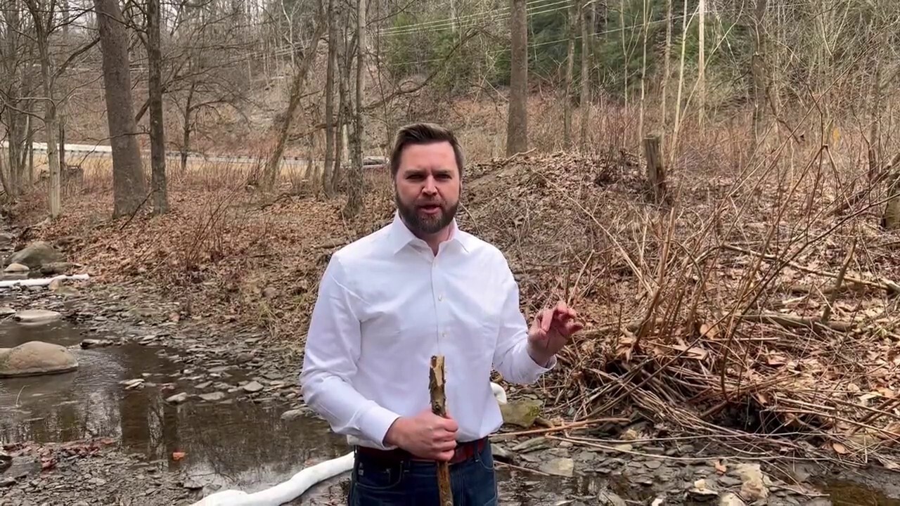 Sen. Vance takes video at creek in East Palestine, Ohio: ‘This is disgusting’