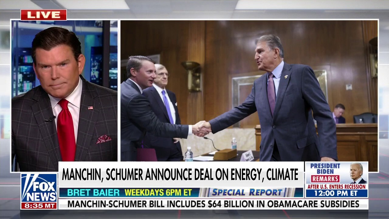 Manchin, Schumer announce deal on energy, climate