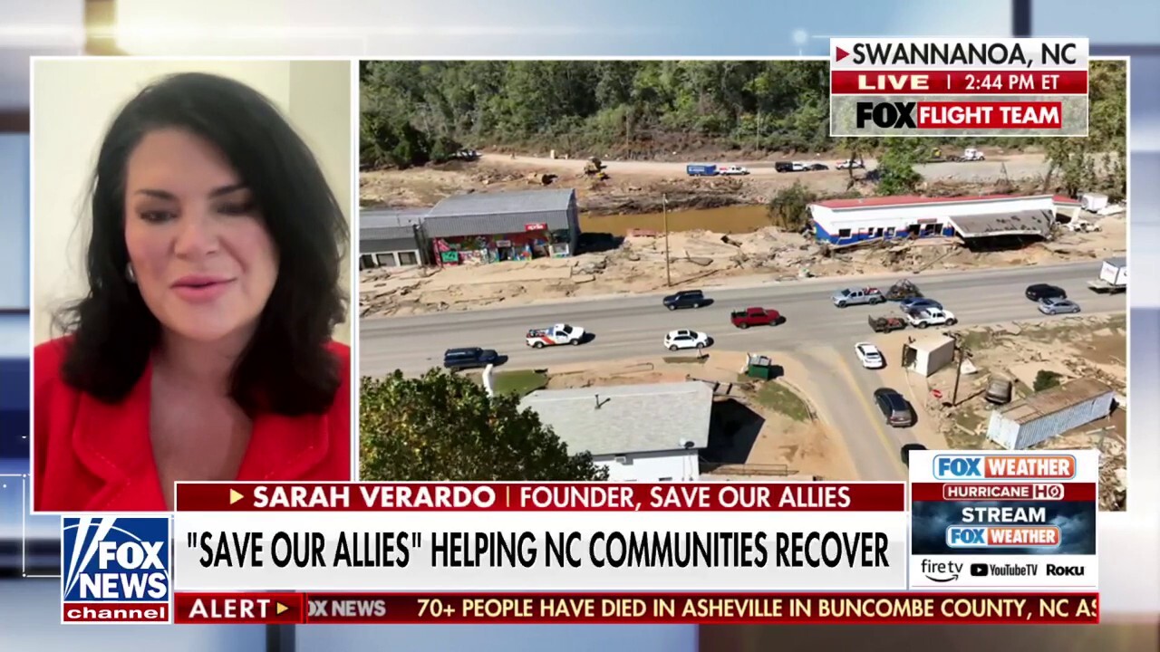 Western North Carolina is a 'war zone' right now: 'Save Our Allies' founder Sarah Verardo