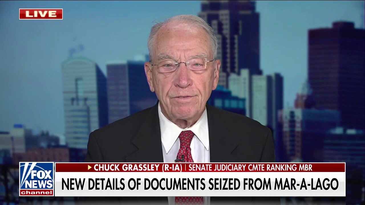 Chuck Grassley on Trump raid: 'High profile' and ‘strange’ way to retrieve documents from former President