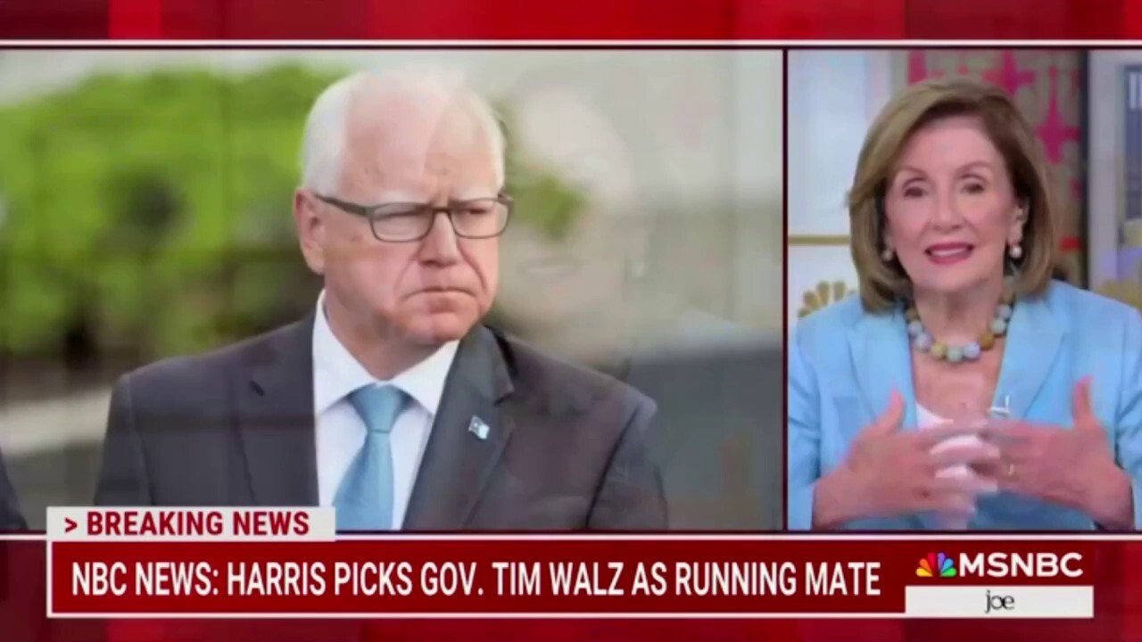 Nancy Pelosi denies Harris running mate Tim Walz is 'on the left'