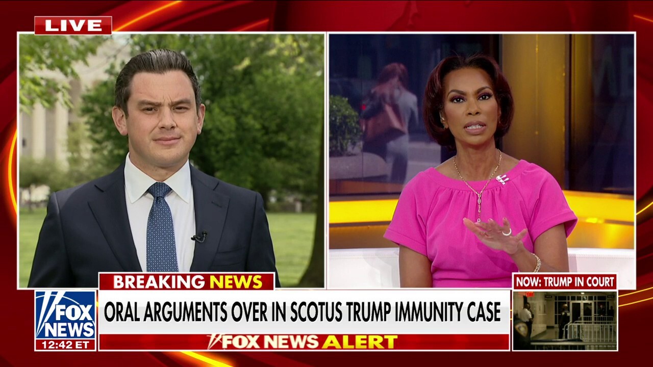 Fox News' David Spunt reports the latest from outside the Supreme Court as arguments conclude in Trump's immunity case. The 'Outnumbered' panel also reacted to the arguments and the implications of the case.