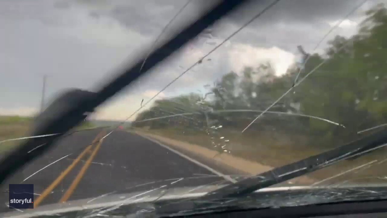 Texas storm produces tennis ball-sized hail: See the damage