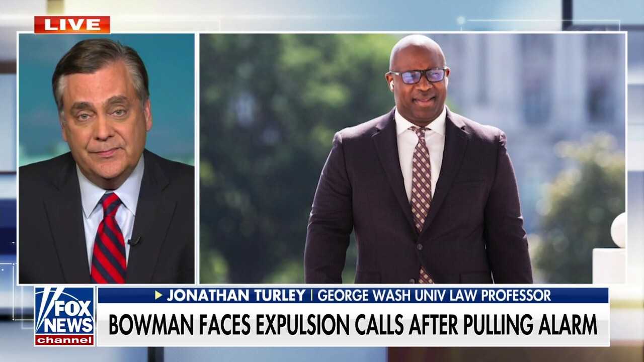 Bowman likely will not be expelled from Congress for pulling fire alarm: Jonathan Turley