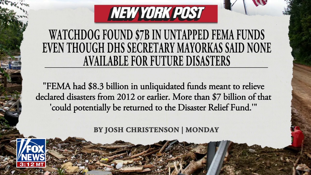 DHS inspector general report finds $7 billion in untapped FEMA funds 