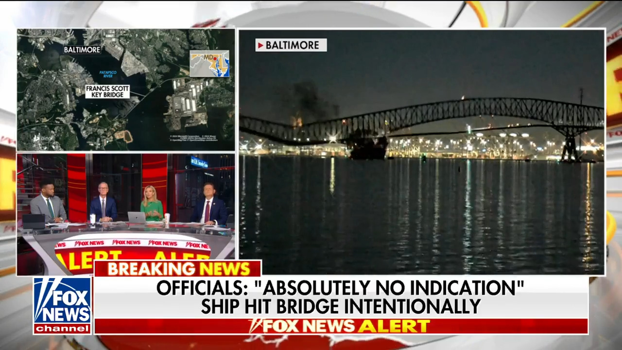 Officials say no indication cargo ship hit Baltimore bridge intentionally