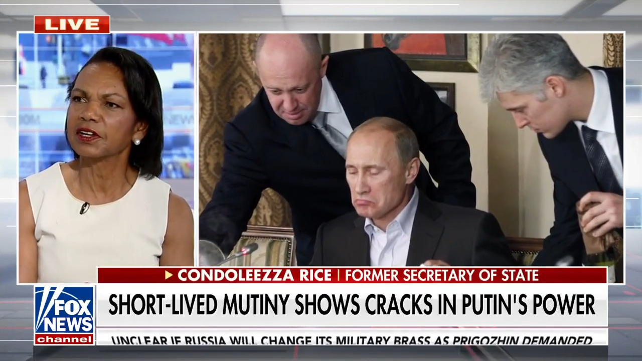 Condoleezza Rice casts doubt on likelihood Putin 'staged' attempted rebellion