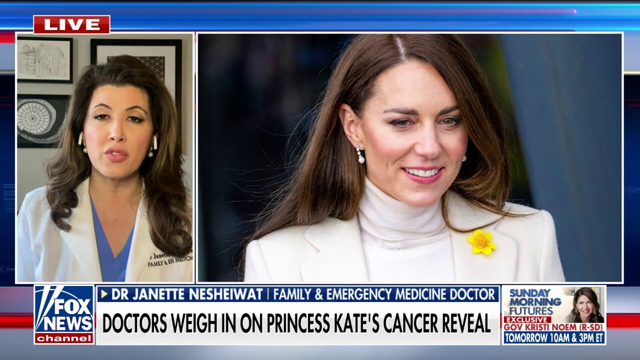 Fox News medical contributor Dr. Janette Nesheiwat weighs in on Princess of Wales Kate Middleton’s cancer reveal and 'preventative chemotherapy' on 'Fox Report.'