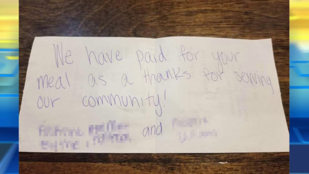 Alabama county deputy moved by teens' random act of kindness