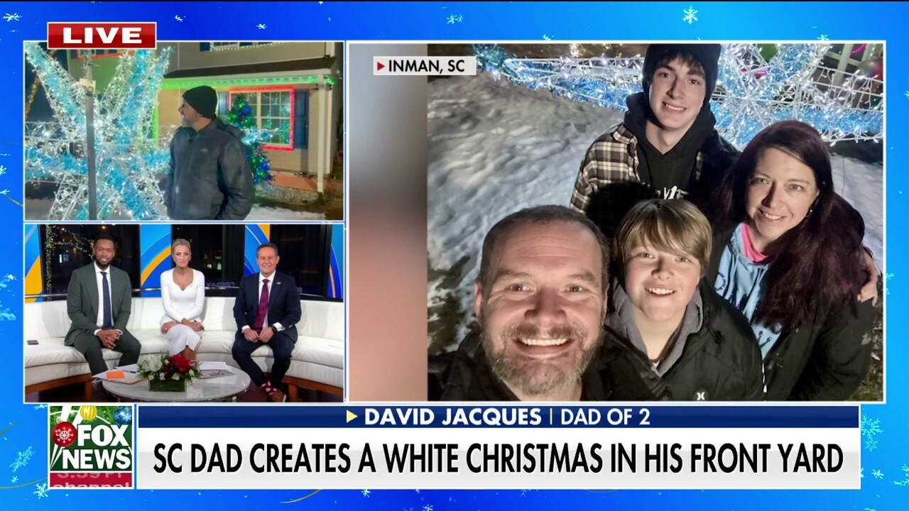 South Carolina father creates winter wonderland in his front yard
