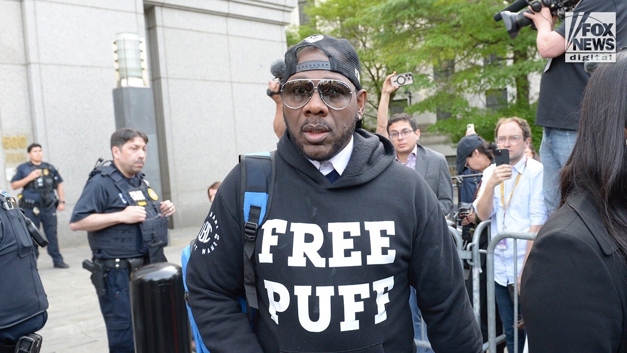 Diddy's friend, Charlucci Finney, speaks with reporters outside New York City courthouse