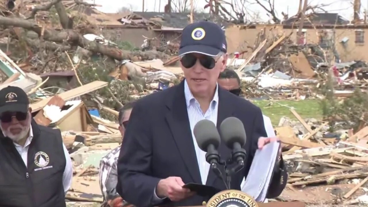 President Biden calls devastated Mississippi town Rolling Fork 'Rolling Stone'