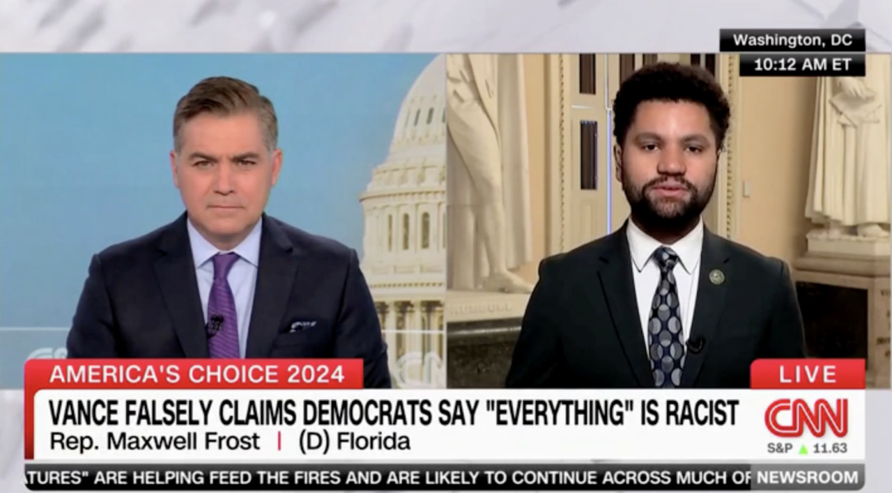 Florida Rep. Maxwell Frost says calling Kamala Harris a 'DEI hire' is like using the 'N word'