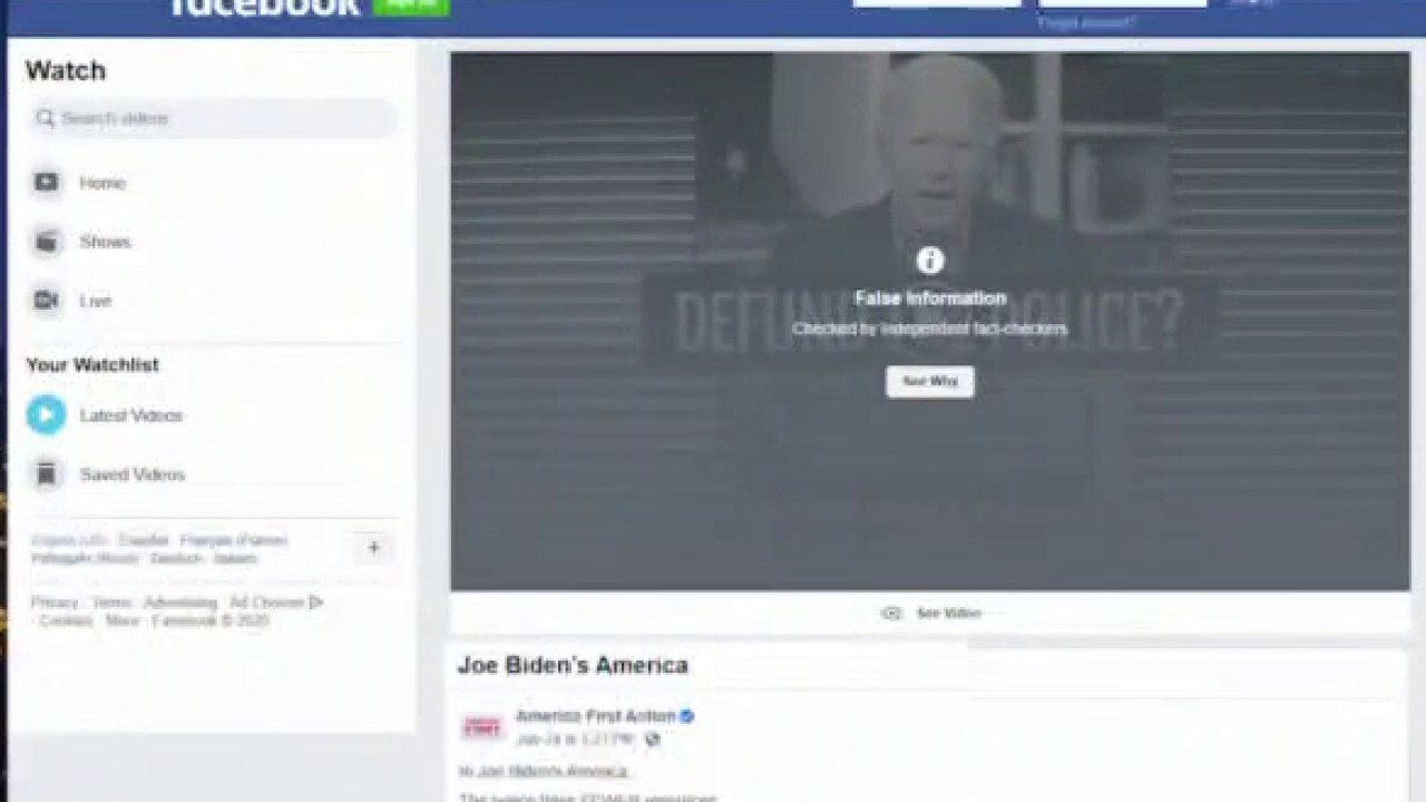 Facebook removes pro-Trump ad aimed at Biden	