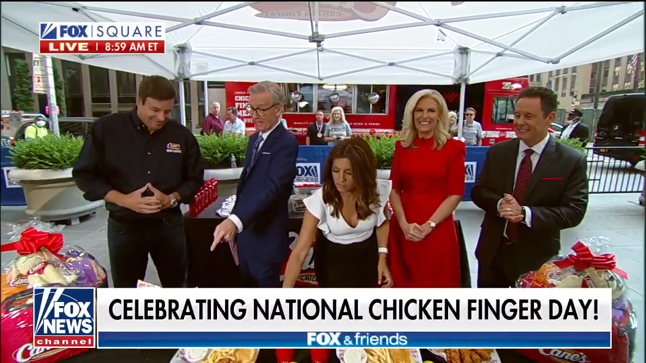 'Fox & Friends' celebrates National Chicken Finger Day with Raising Cane's founder