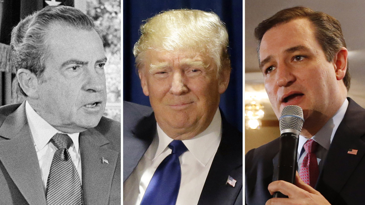 Trump and Cruz being compared to President Nixon