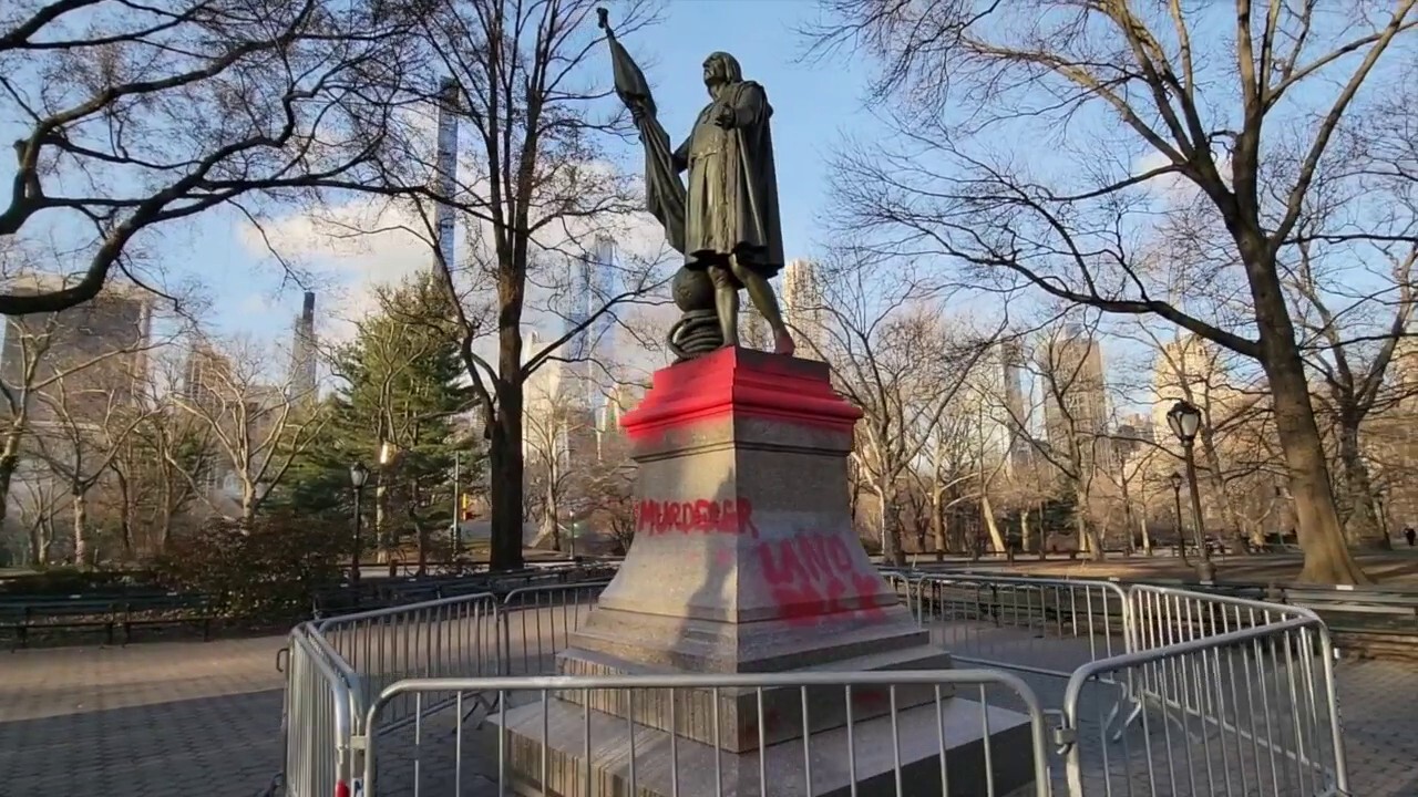 Christopher Columbus statue defaced