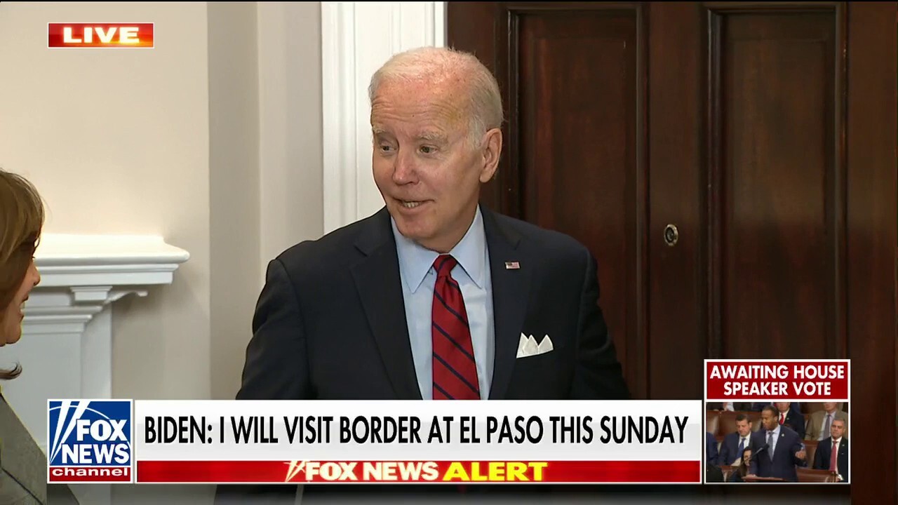 Biden looks to Harris for answer to question about Speaker process: 'Can I say it?'