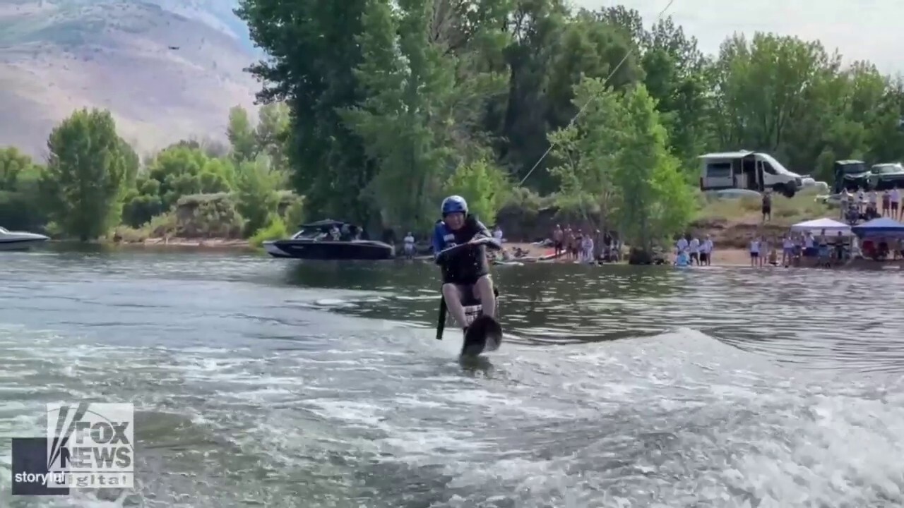 94-year-old man attempts seated water ski world record