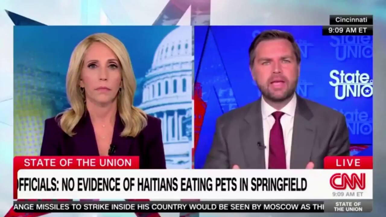 JD Vance accuses CNN host of going easy on Harris, Walz during contentious interview about Trump's 'eating the pets' claim 