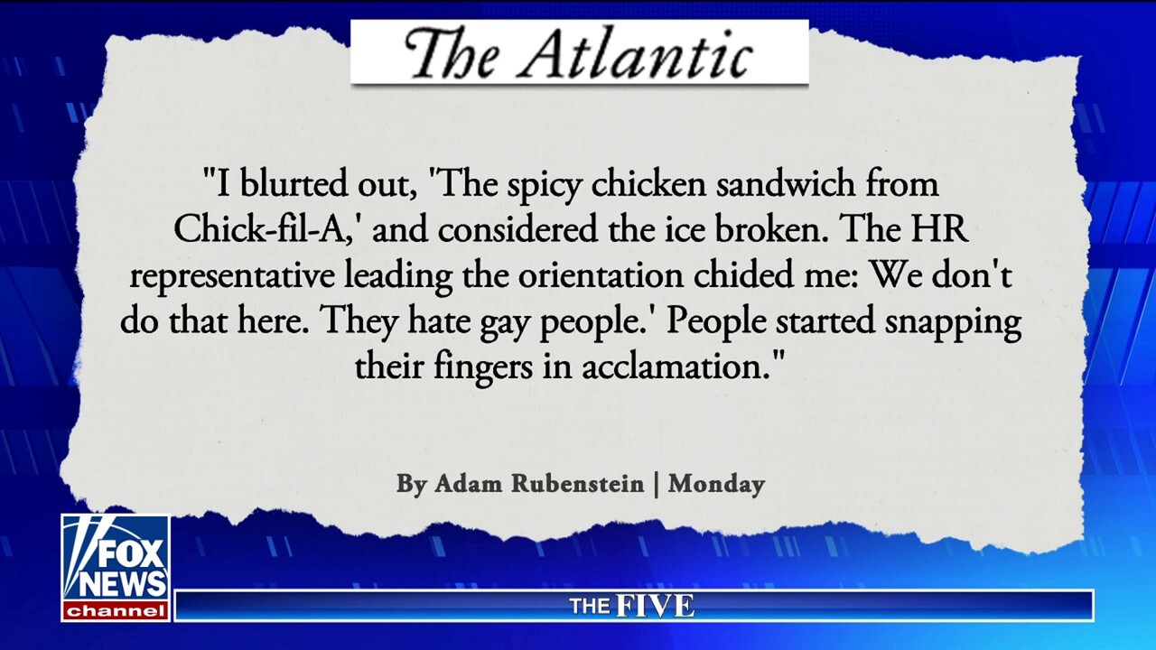 'The Five': Ex-NYT staffer shamed for liking Chick-fil-A