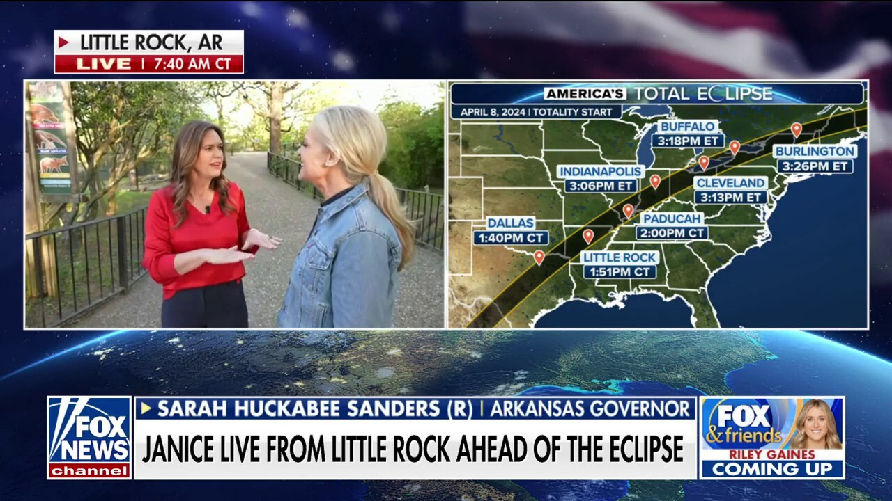 Janice Dean speaks to Sarah Huckabee Sanders about upcoming eclipse