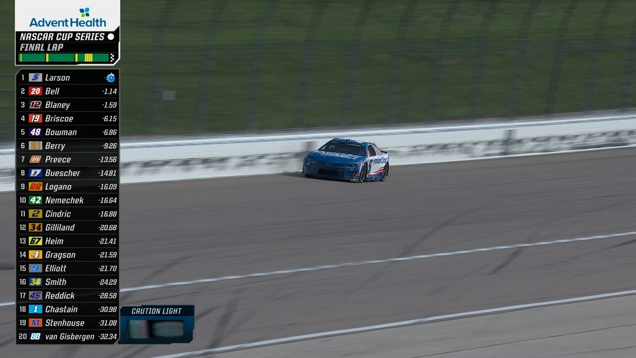  Kyle Larson takes checkered emblem  astatine  AdventHealth 400 astatine  Kansas | NASCAR connected  FOX