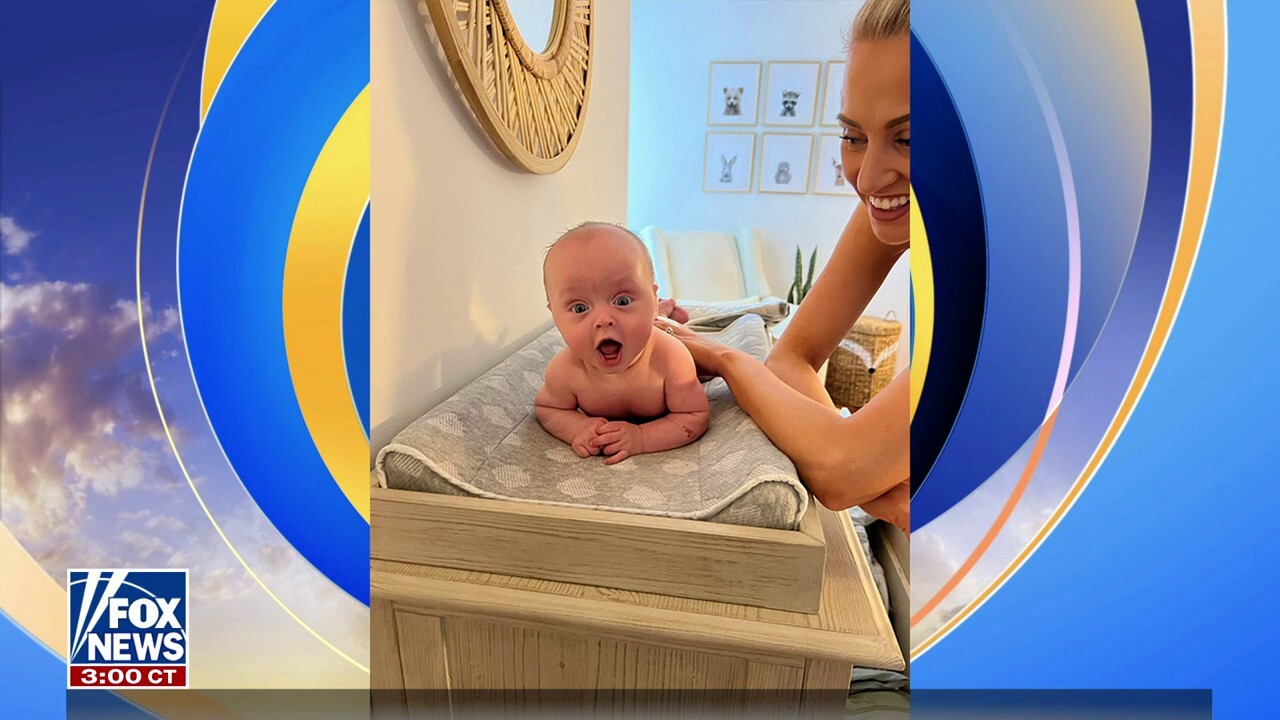 Carley Shimkus returns after birth of son
