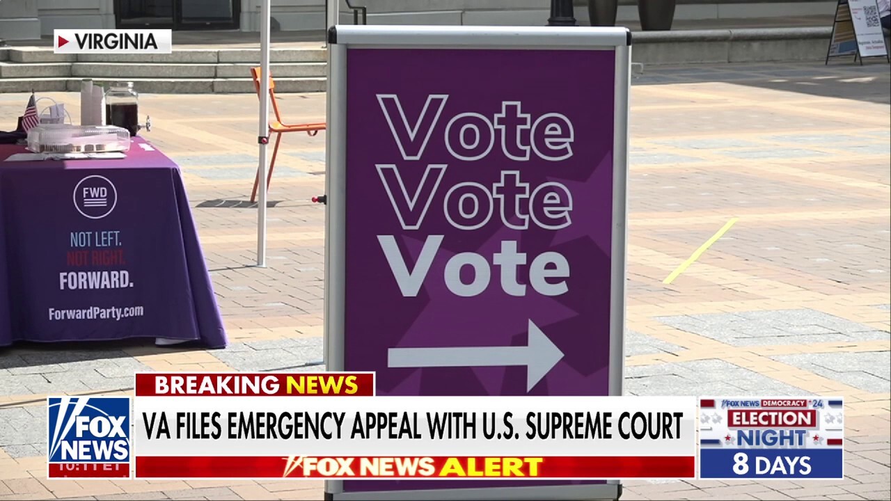 Virginia files emergency Supreme Court appeal on voter roll ruling